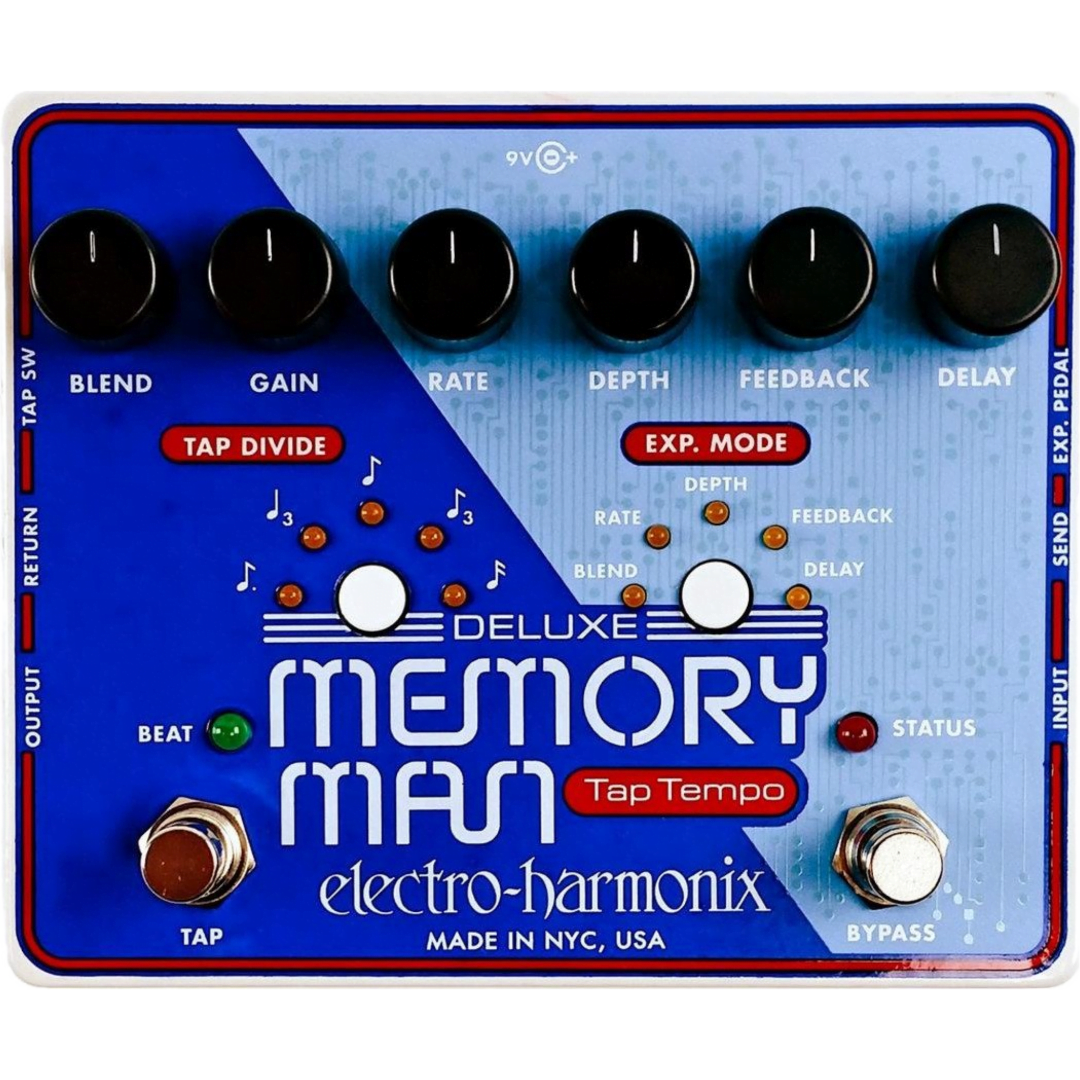 EHX DELUXE MEMORY MAN TAPTEMPO PANASONIC EHX - Electro Harmonix - Deluxe Memory Man Tap Tempo (Panasonic Chip) Delay Guitar Pedal - Image 1