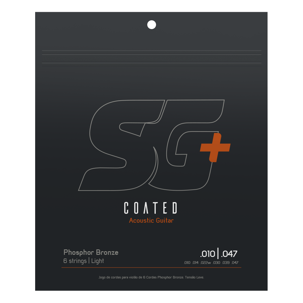 SG Phosphor 010 SG+ - Cuerdas para Guitarra Acústica - COATED Phosphor Bronze 10-47 - Image 1
