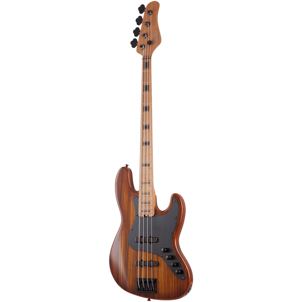 SCHECTER J-4 Exotic.Faded Vintage Sunburst.01 SCHECTER - J4 EXOTIC- Bass Satin Trans Natural - Bajo Eléctrico - Image 1