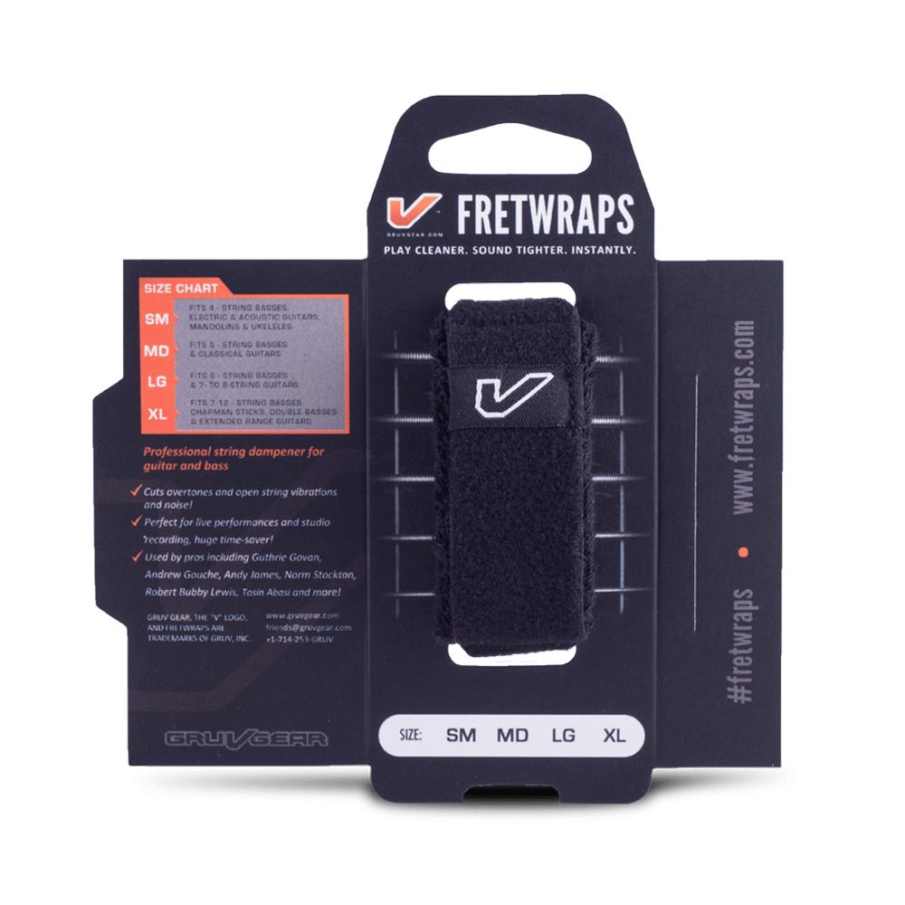 GRUV GEAR FRETWRAPS BLACK GRUV GEAR - Fretwrap - Control de Resonancias Parasíticas para Guitarra o Bajo - Black - Medium - Image 1