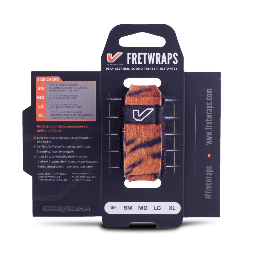 GRUV GEAR FRETWRAPS TIGER GRUV GEAR - Fretwrap - Control de Resonancias Parasíticas para Guitarra o Bajo - Tigre - Small - Image 1