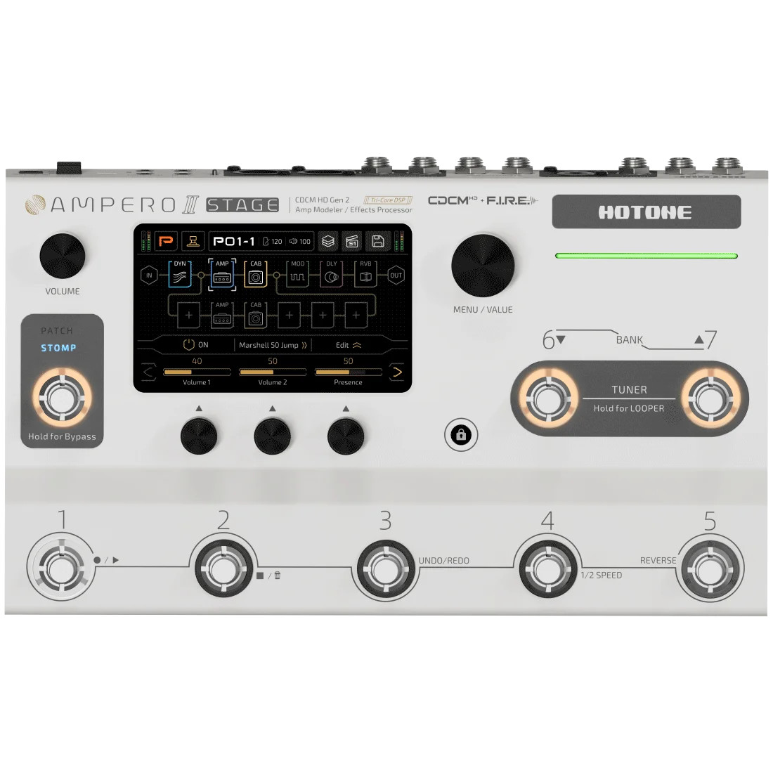 HOTONE - AMPERO II Stage - Guitar DSP AMP Modeler and FX Processor - Imagen 1
