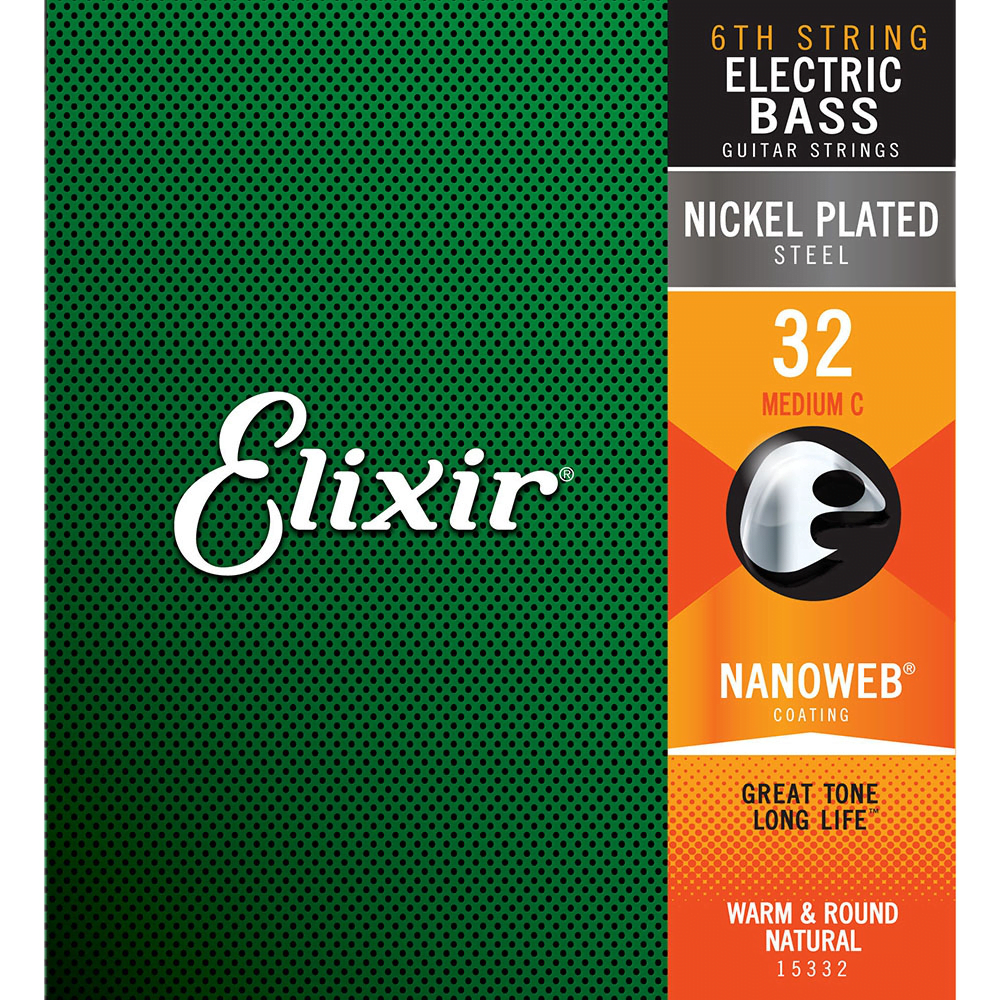 Elixir 15332_front ELIXIR - Cuerda de bajo eléctrico Elixir Nanoweb Nickel Plated 032 - Imagen 1