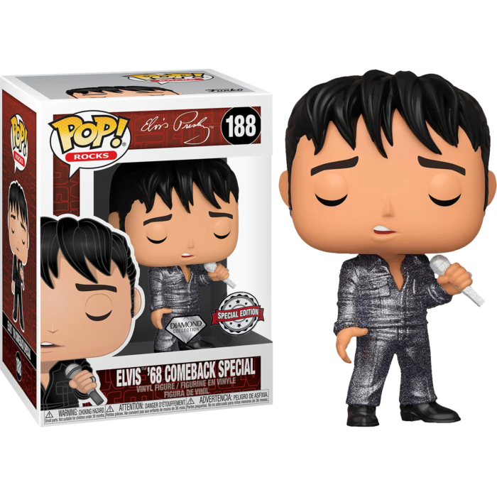 FUNKO ELVIS PRESLEY 68 SPECIAL Funko Pop! - Elvis Presley 68 Comeback Special (Diamond Glitter) - Imagen 1