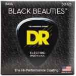 DR Strings - BKB6-30 - Black Beauties - Bass Strings - 30-125 - Cuerdas para Bajo Eléctrico (6 Cuerdas)