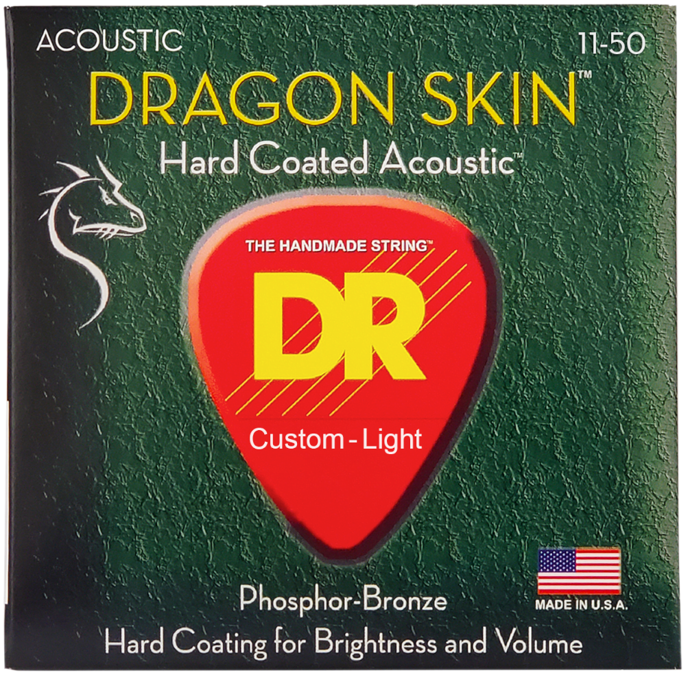 DR DSA-11 DR Strings - DSA-11 - Dragon Skin Phosphor Bronze - 11-50 - Cuerdas Para Guitarra Acústica - Image 1