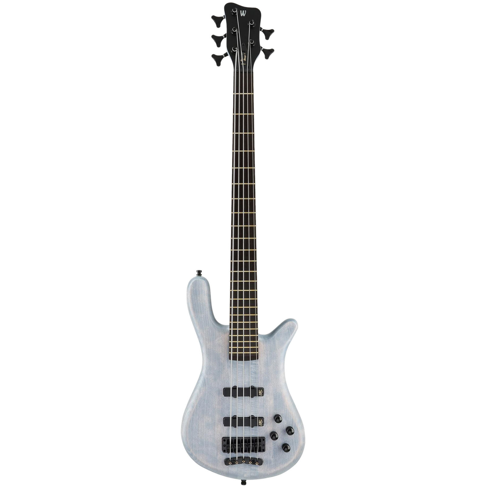 Warwick GPS Streamer Stage I 5 String Trans White Warwick Teambuilt Pro Series Streamer Stage I 5-String Bass - Transparent White Satin Frost - Bajo 5 Cuerdas - Image 1