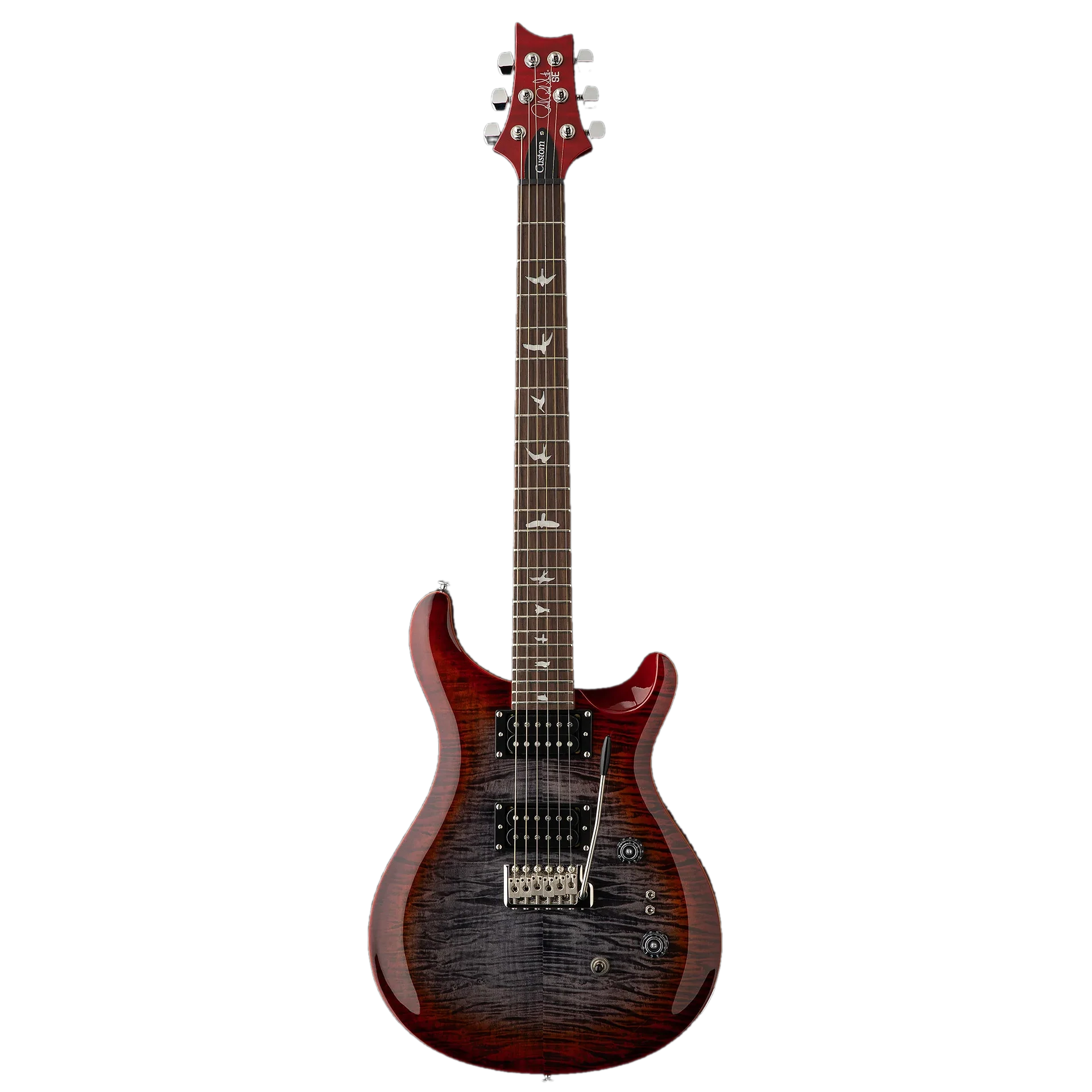 PRS SE Custom 24-08 Charcoal Cherry PRS - Paul Reed Smith - SE - Custom 24-08 - Cherry Charcoal Burst - Guitarra Eléctrica - Image 1